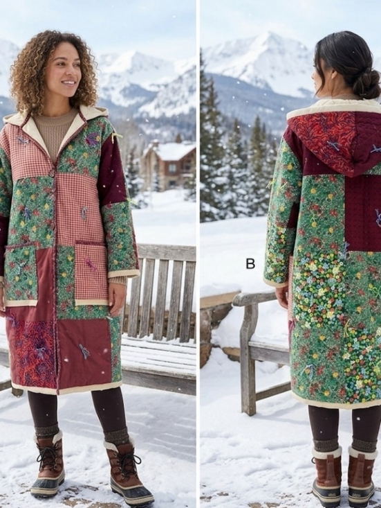 Don'T Throw It Out Jackets & Blazers - Upcycled Quilt Blanket Coat L-XL Handmade Patch Don't Throw It Out